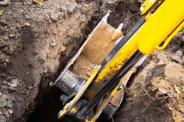 Downspout Trenching in Westerville