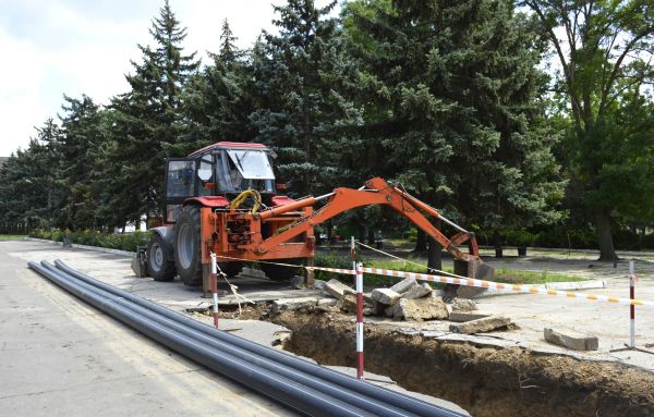 Sewer Line Excavation in Westerville