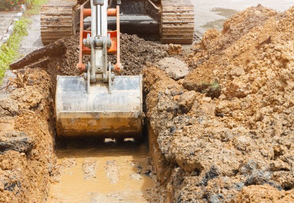 Water Line Digging in Westerville