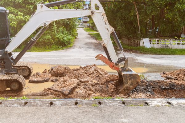 Water Line Excavation in Westerville